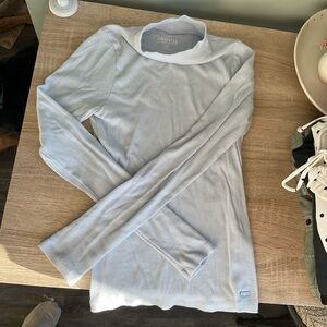 Hollister Soft Blue mock neck Ribbed Top